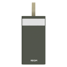 리큐엠 LED 조명 캠핑 고속충전 보조배터리 50000mAh 18W, 올리브그린, QP5000A