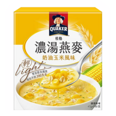 QUAKER 桂格 濃湯燕麥 奶油玉米風味 5包, 235g, 1盒