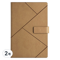 Madakkumi 商務辦公用高級筆記本 A5日誌 A款, 04 棕色, 2個