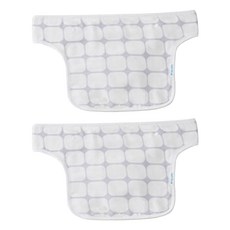 아이엠트루 The 도톰한 The 순한 대나무 아기띠 침패드 2p, 퍼플그레이