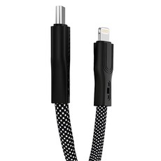 UniSync Type-C轉Lightning 魔幻磁吸收納編織防纏繞快充線, 1m, 黑色, 1條