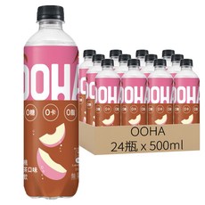 OOHA 氣泡飲 水蜜桃烏龍茶, 500ml, 24瓶