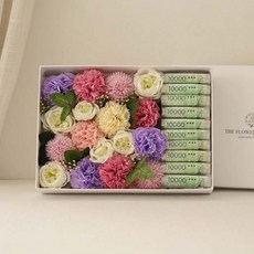 THE FLOWERMARKET 人造花白色花朵零用錢盒 + 購物袋, 粉紫色