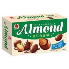 義美 杏仁巧克球 牛奶巧克力, 111g, 1盒