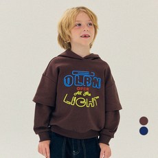 올리반 남아용 네온 후드 보온 맨투맨