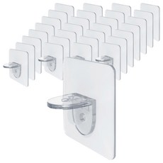 Living Home Detail 免鑽孔黏貼式層架支架掛勾 GE-17, 40個, 透明