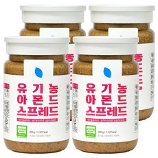 유가원 유기농 아몬드 스프레드, 200g, 4개