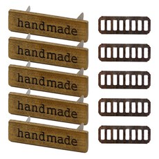 Knitt 手工金屬標籤 5入 + 墊圈 5入 組, 古銅色, 1個