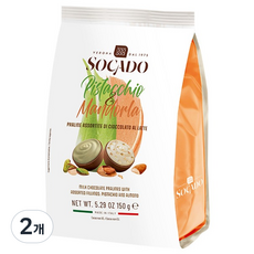SOCADO 綜合開心果與杏仁果仁糖, 150g, 2個