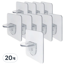 O-ON 無痕黏貼式層架固定支撐架, 20個, 透明