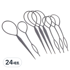 Bidan-gil Babin 盤髮造型工具 造型輔助器 2件組, 24套, 炭灰色