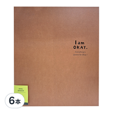 BERG 柏格文具 I am okay 3孔精緻孔夾, 橘色, 6本