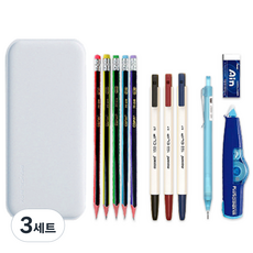 Dong-A PMS 鉛筆盒書寫工具 Monami 153 夾子禮品套裝, 天空, 3組