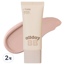 에뛰드 올 데이 맑은 비비크림 SPF36 PA+++, 02 아이보리, 35ml, 2개