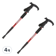ing 가볍고 튼튼한 4단 등산스틱, 5, 4개