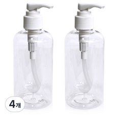 TRAVEL BUDDY 화장품 로션펌프 R용기 공병 300ml BK-3, 4개