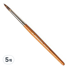 HWAHONG 華虹 圓頭人造合成毛細筆 345, 5號, 5個