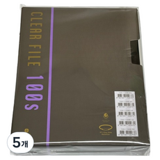 문화산업 문화 듀플렉스 클리어 파일 100p, 흑색(F526-71), 5개