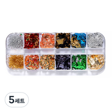 Market A 自助美甲貝殼碎片12件組, 5個, TYPE9