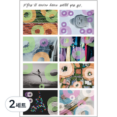 Sticky Deco 行李箱貼紙 066 藝術素描 小 8入, TYPE 16, 2套