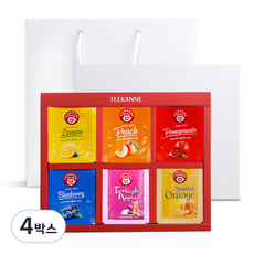 Tcanné水果茶 6種*5入禮盒 71g+購物袋, 6種, 4盒