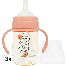 BOBDOG PPSU Bebe Chok Chok 吸管杯, 珊瑚粉, 180ml, 3個