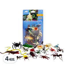 animal planet 動物星球 19 件組昆蟲爬行動物吸塑玩偶, 4套