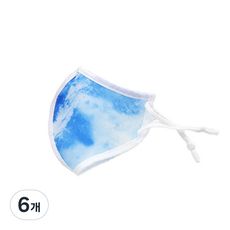 주누하우스 물놀이 워터 마스크 M, 1매, 6개, 블루마블