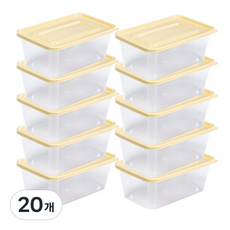 사각밀폐용기 N900ml 아이보리, 20개, 단품