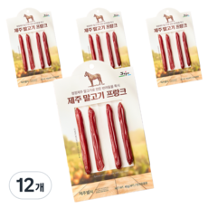 제주별식 강아지 프랑크 져키 4p, 말고기, 40g, 12개