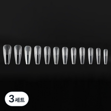 비앙티노 인조 네일 팁 투명 반무광 풀커버 240p 세트 25BRS288, 3세트, No12