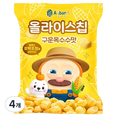 Allbarm 올라이스칩, 50g, 4개, 구운옥수수맛