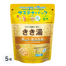 바스크린 키키유 칼륨 탄산입욕제 NEW 허니레몬향, 360g, 5개