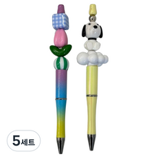 마커스스토어 볼펜꾸미기 DIY 키트 세트, 화이트 강아지, 5세트