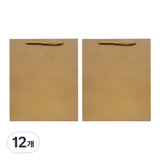 홀마크 쇼핑백 중, 크라프트, 12개