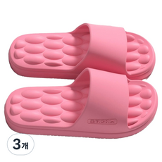 멍스터즈 발편한 지압 슬리퍼 250~255mm, 리얼핑크, 3개