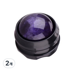 手持式迷你按摩滾珠球, 2個, 紫色