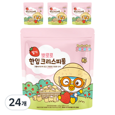 뽀로로 한입 크리스피롤 딸기, 60g, 24개
