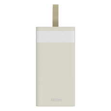 리큐엠 LED조명 고속충전 50000mAh 대용량 보조배터리 18W, 샌드베이지, QP5000A