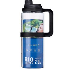 KOMAX 大容量運動水壺, 黑色, 2L