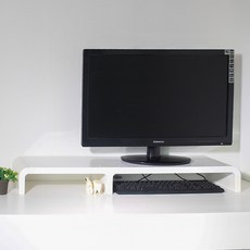 큐빅스2 모니터받침대 L4730, 화이트, 1개