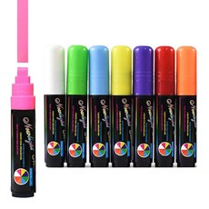 Fullcolors 유리 블랙보드 윈도우마카 10mm, 1세트, 8색