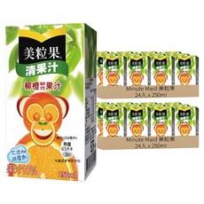 美粒果 清果汁柳橙綜合果汁鋁箔包 250ml*24, 48入
