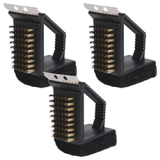 CLS 烤肉架清潔刷 短柄, 黑色, 3個