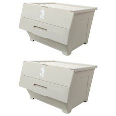 收納王妃 迪士尼 折門收納箱 2件組, 淺灰色, 1組