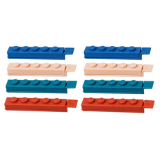 HIKARI 日光生活 積木封口夾, 黃色 + 綠色 + 藍色 + 紅色, 1套