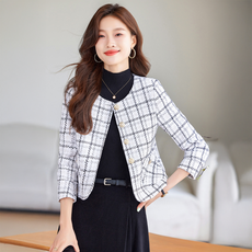 POPLARNC 女款時尚粗花呢夾克 P24FJK070907