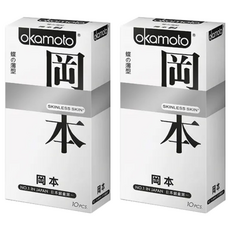 okamoto 岡本 Skinless蝶薄型保險套, 10個, 2盒