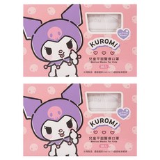 AQUA MASK 水舞生醫 三麗鷗兒童平面鋼印醫療口罩 酷洛米調皮款, 30片, 2盒, 珊瑚粉