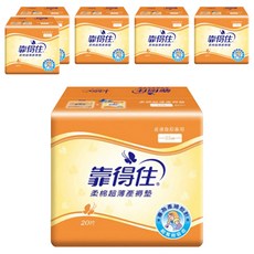 Kotex 靠得住 超薄產褥墊, 35cm, 20片, 6包